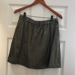 Madewell black and cold skirt